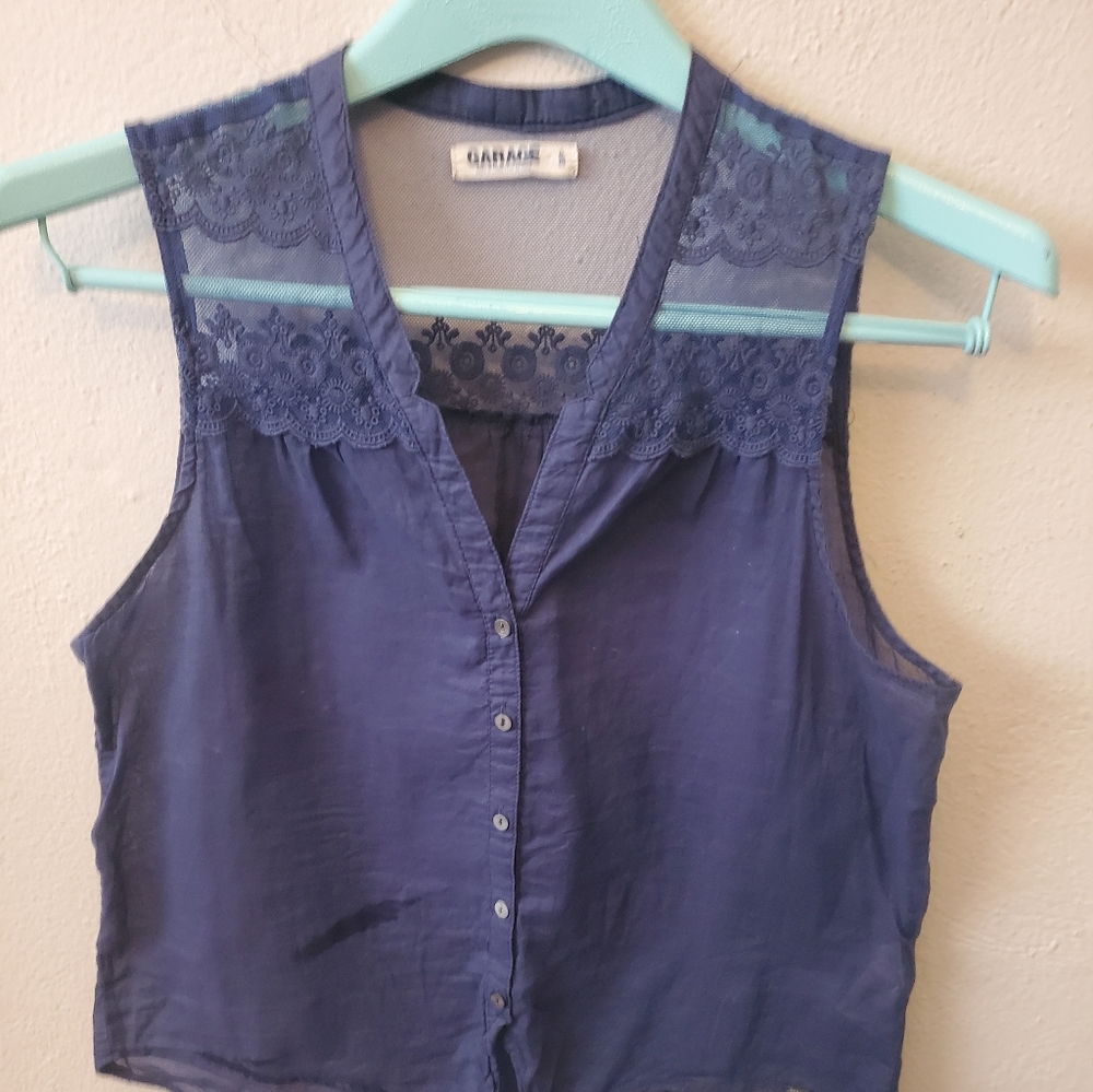 Garage Lace Embellished Tank